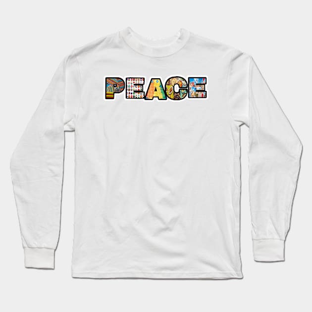 PEACE Sticker - Front Long Sleeve T-Shirt by SubversiveWare